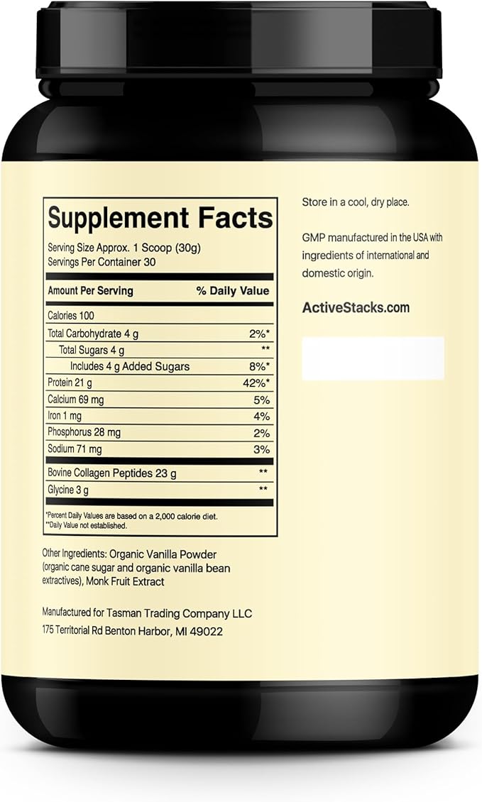 Collagen Peptides Protein Powder, Vanilla 1 & 3 Hydrolyzed 2 Pound