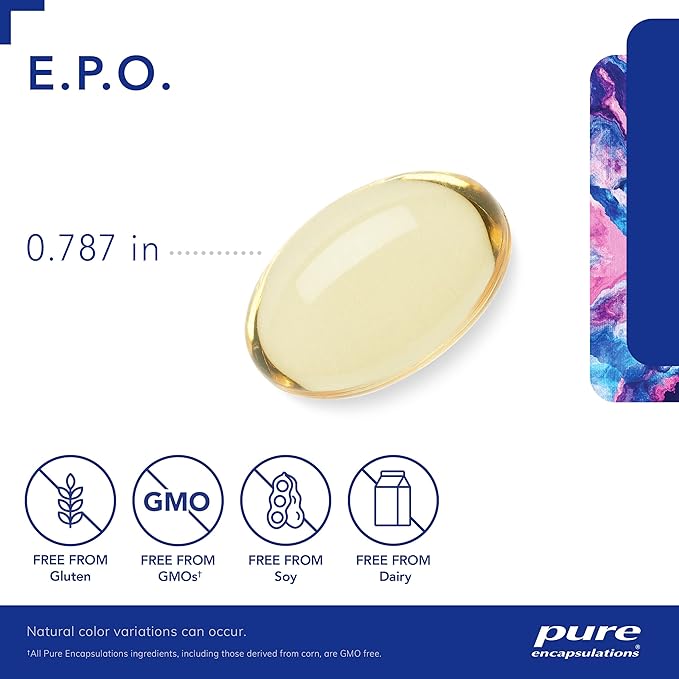 Pure Encapsulations E.P.O. (Evening Primrose Oil) 9% GLA 100 Softgel