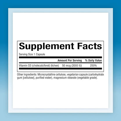 Natural Factors, Vegan Vitamin D3 2000 90 Capsules