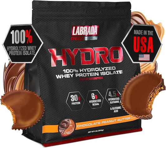 Labrada Hydro 100% Pure Hydrolyzed Whey 45 Servings 4lb (Peanut