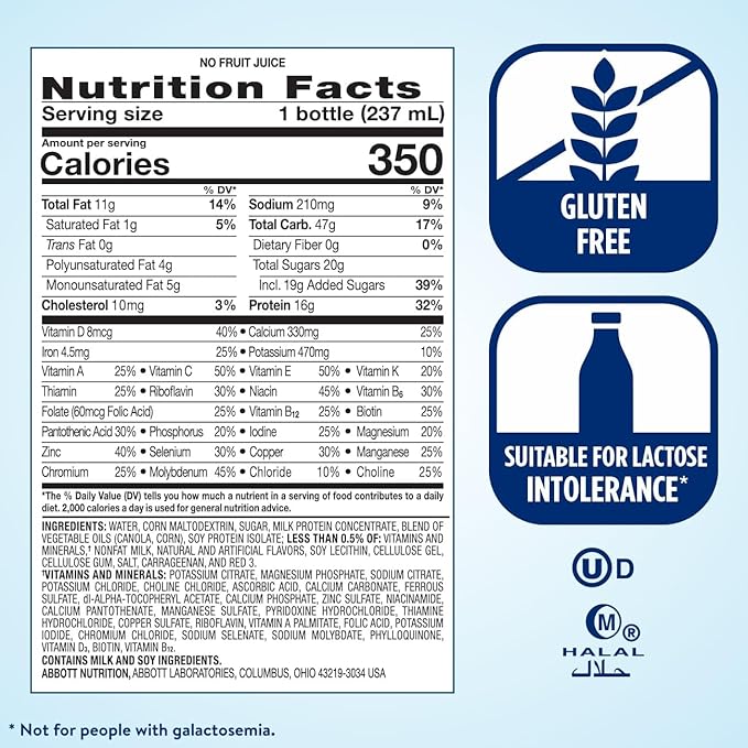 Ensure Plus Strawberry Nutrition Shake, Meal 24 Pack