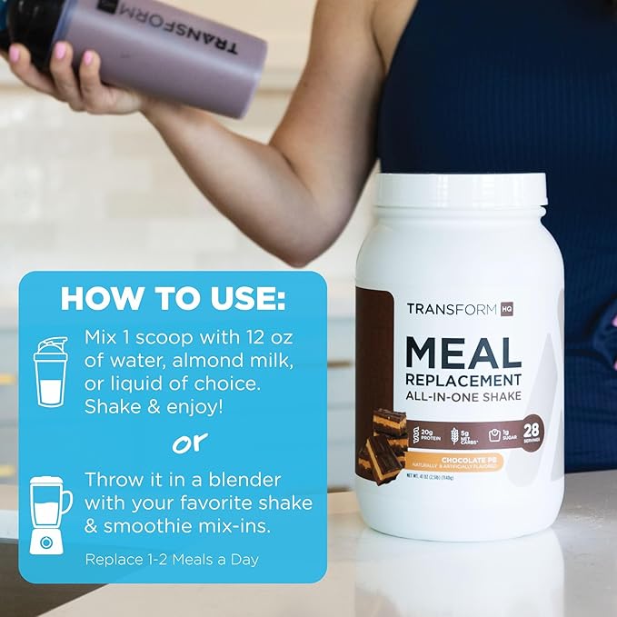 TransformHQ Meal Replacement Shake Powder 28 20G Protein