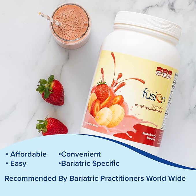 Bariatric Fusion Strawberry Banana Meal Replacement 27g Protein 21 Serving