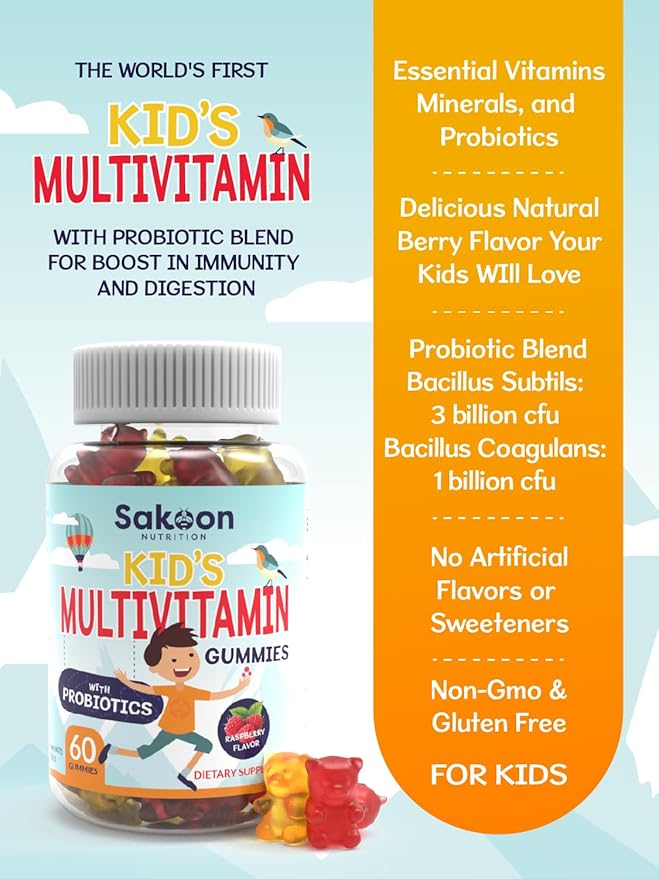 Sakoon nutrition Kids Multivitamin Gummies 60 Count
