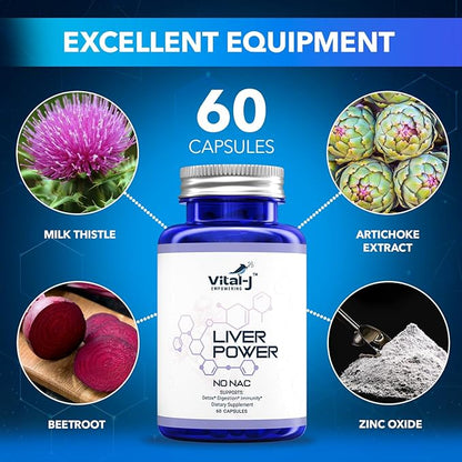 21-in-1 Liver Support Supplement, Liver Cleanse 60 Capsules