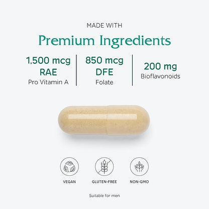 Vitanica Women's Symmetry, High Potency Daily Multivitamin, Vegan/Vegetarian, 180 Capsules