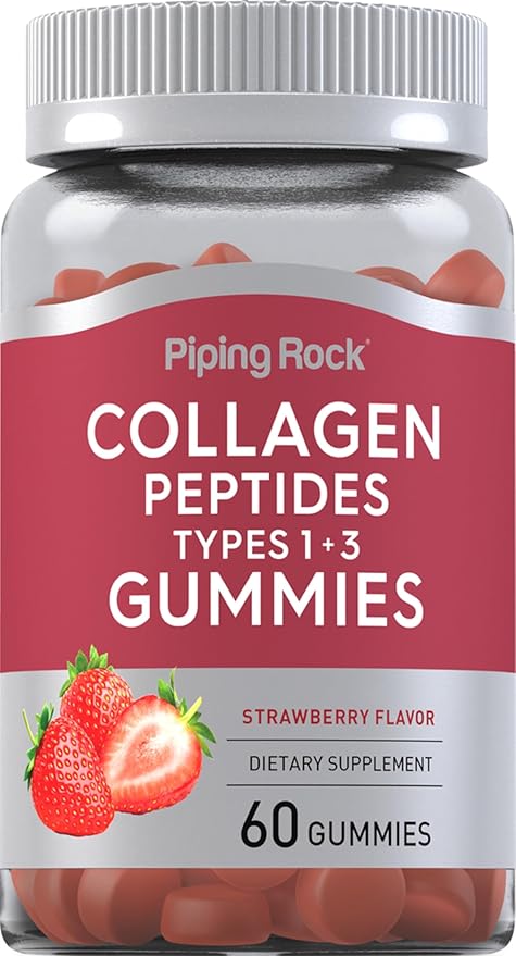 Piping Rock Collagen Peptides Gummies 60 Count 1 and 3 |