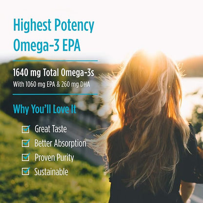 Nordic Naturals EPA Xtra, Lemon 60 Soft 1640 mg Omega-3 - 30 Servings