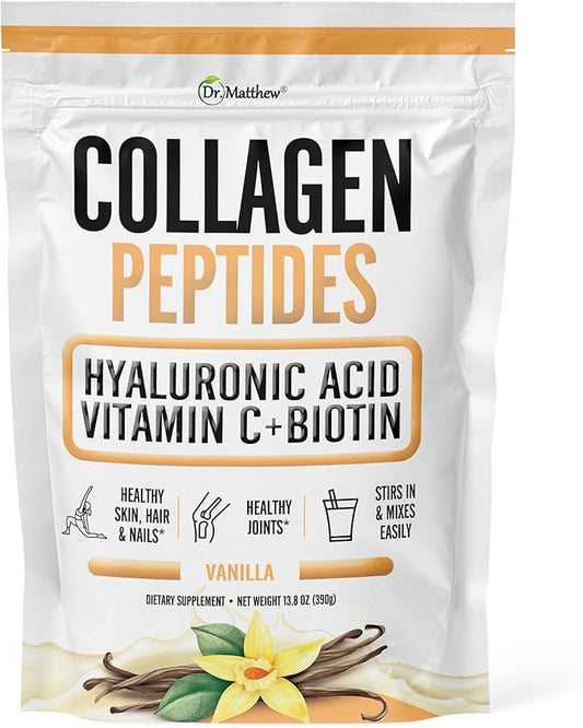 Vanilla Collagen Powder. Collagen with Hyaluronic 1 and 3
