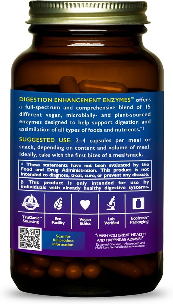 HEALTHFORCE SUPERFOODS Digestion Enhancement Enzymes 360 Vegan