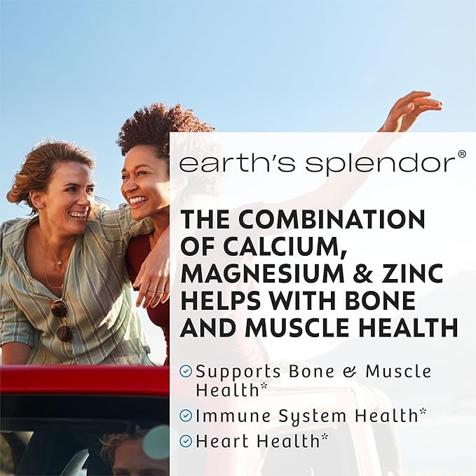 Earth's Splendor 1000 mg Calcium, 400 15 mg 100 Tablets 1 +