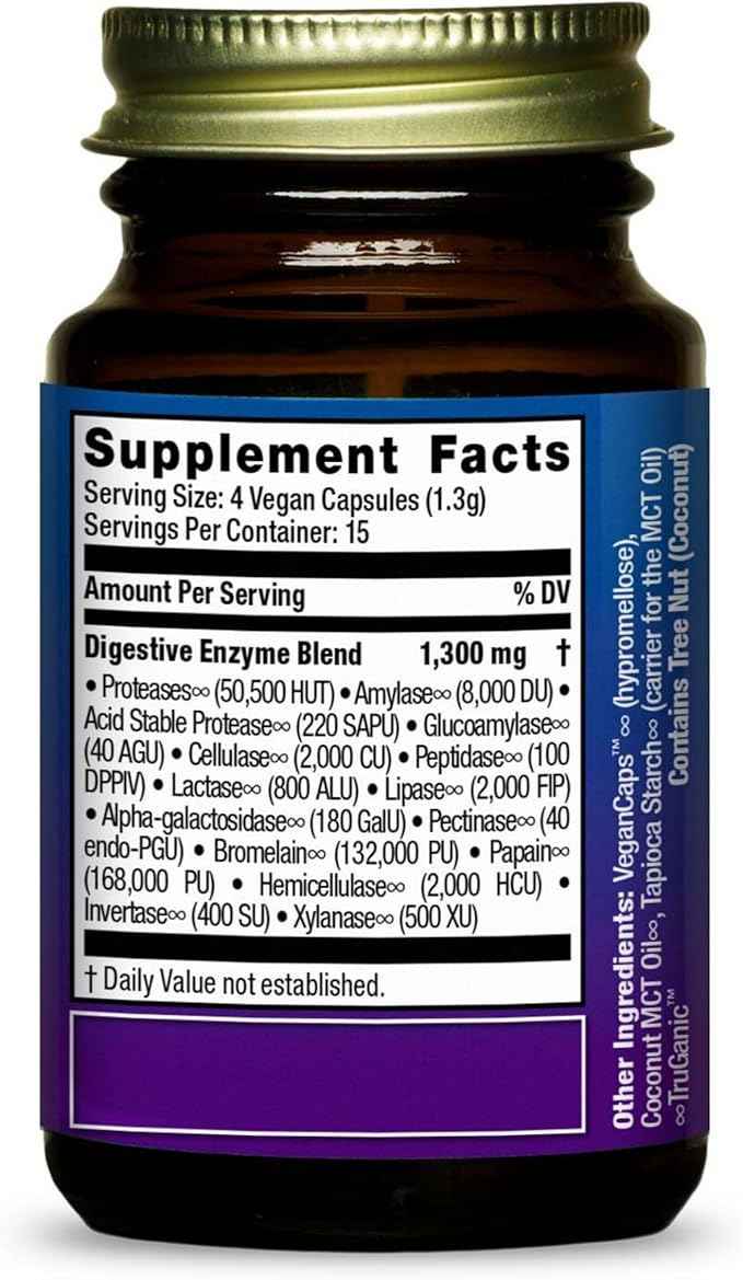 HEALTHFORCE SUPERFOODS Digestion Enhancement Enzymes 60 Vegan