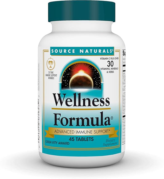 Source Naturals Wellness Formula Bio-Aligned Vitamins 45 Tablets