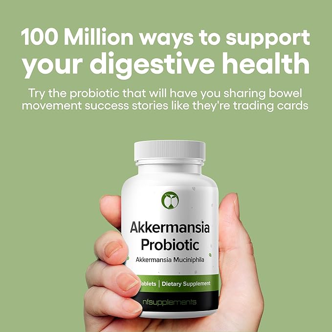 Akkermansia Muciniphila Probiotic Supplement 240 Tablets 100 Million AFU Probiotics for Men & Women Supports Intestinal Digestive & Gut Health Made in The USA (240, Akkermansia Muciniphila)