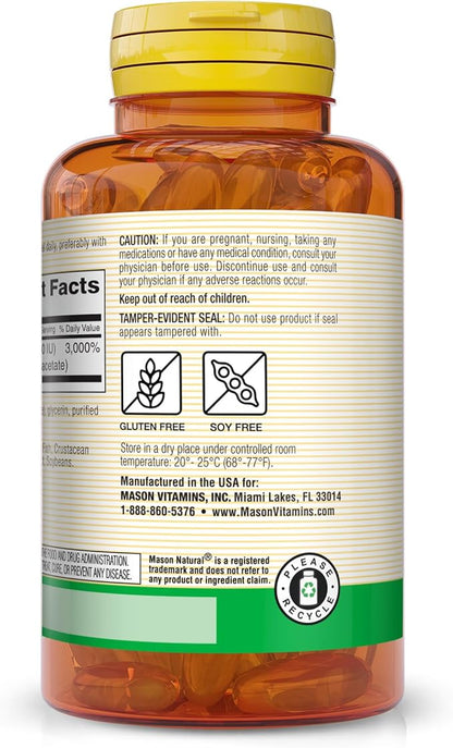 MASON NATURAL Vitamin E 450 mg (1,000 IU) 50 Softgels
