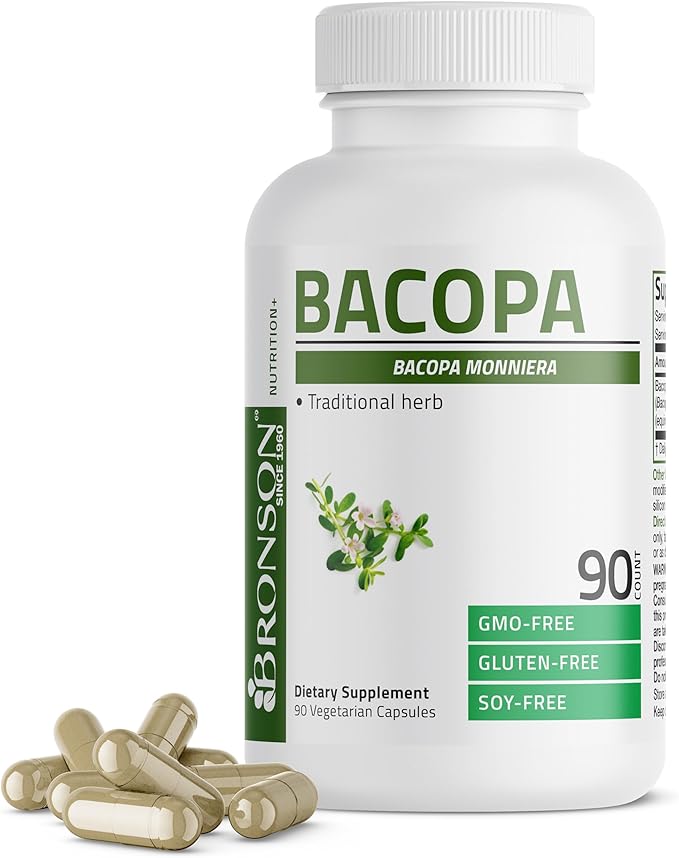 Bronson Bacopa (1200mg Equivalent from 8:1 90 Vegetarian