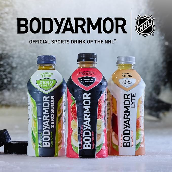 BODYARMOR Sports Drink Sports Beverage, Orange Mango, Coconut Water Hydration, Natural Flavors With Vitamins, Potassium-Packed Electrolytes, Perfect For Athletes, 16 Fl Oz (Pack of 12)