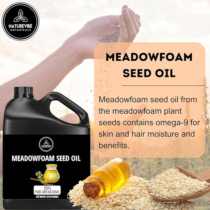 Naturevibe Botanicals Meadowfoam Oil 32 Ounces 100% Pure