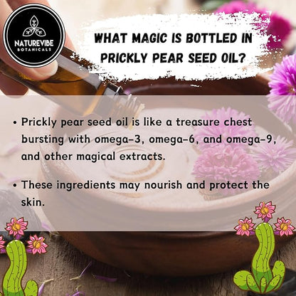 Naturevibe Botanicals Prickly Pear Oil 32 Ounces 100% Pure