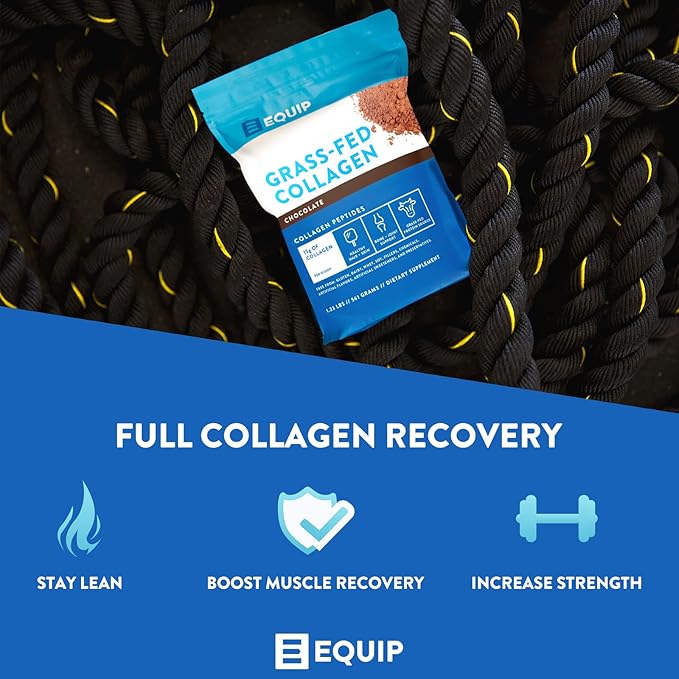 Equip Foods Grass Fed Collagen Powder -100% Hydrolyzed 1.23 Pound,