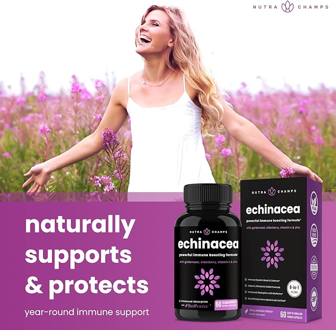 Echinacea Goldenseal 1000mg with Elderberry, Vitamin