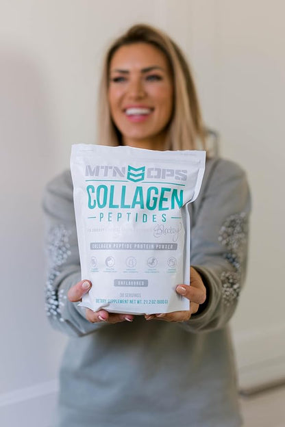 MTN OPS Collagen Peptide Protein Powder 20g Unflavored 30 Servings, 21.2 Ounce