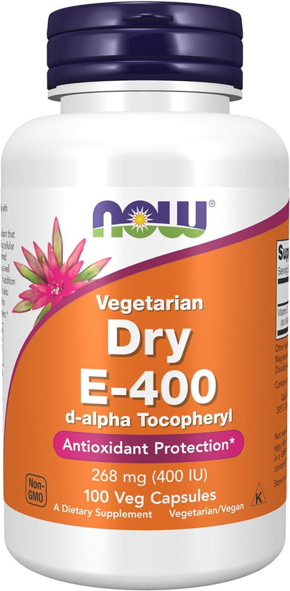 NOW Supplements, Vitamin E-400 IU D-Alpha 100 Veg