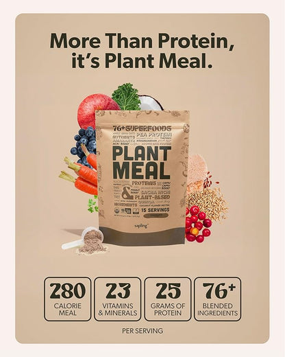 Plant Meal Replacement Shake 25g of 76+ Organic 15 Servings