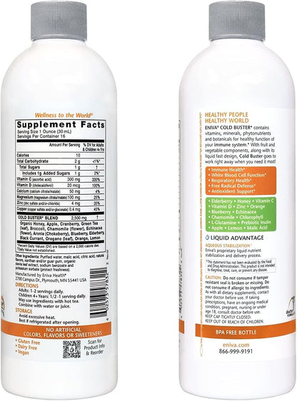 Eniva Elderberry Sambucus Immune Support Syrup, 16 oz
