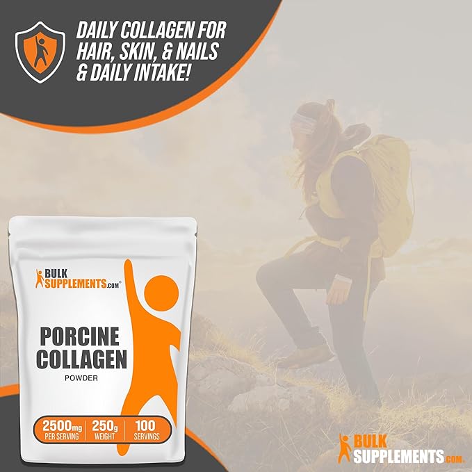 BulkSupplements.com Porcine Collagen Powder 2500mg per 250g (8.8 (8.8 oz)