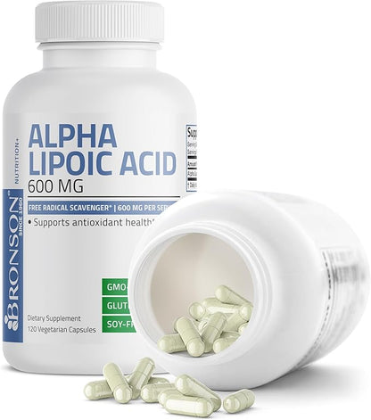 Bronson Alpha Lipoic Acid 600 MG 120 Vegetarian (60 Servings)