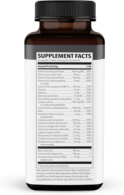 NeuroQ Daily Essentials Multivitamin CoQ10, Pantothenic 60 Capsules