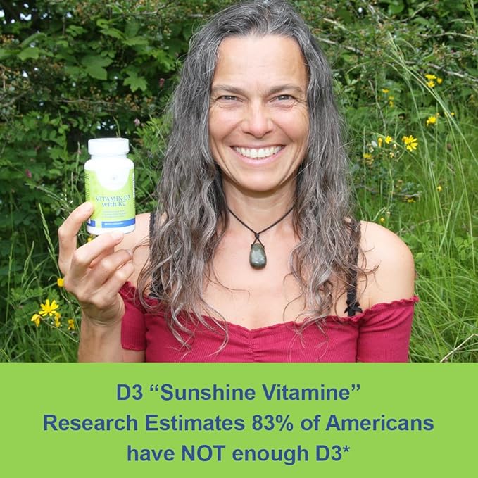Vitamin D3 with K2 2000IU Supplement 90Count Chewable D3 50mcg 50mcg & K2 as MK-7 75mcg, 75mcg, Immune