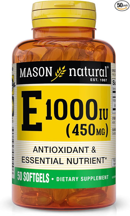 MASON NATURAL Vitamin E 450 mg (1,000 IU) 50 Softgels