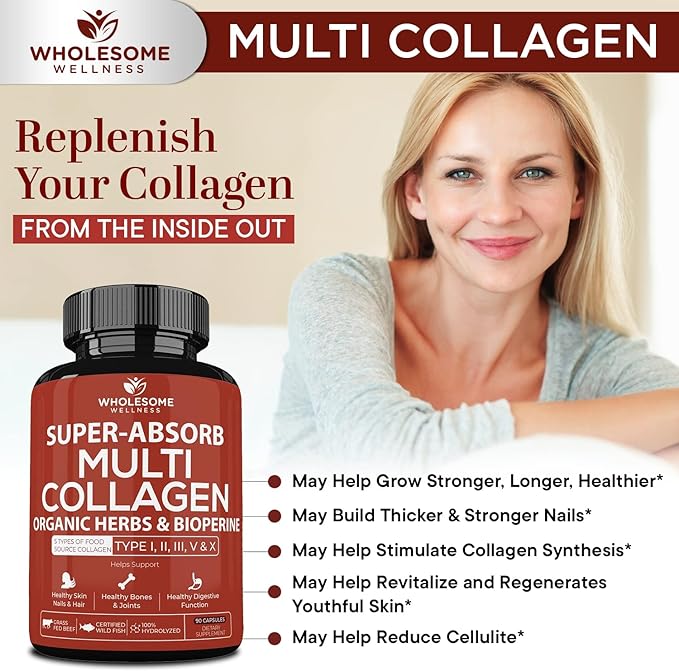 Super-Absorb Multi Collagen Pills (Type I (90 Capsules)