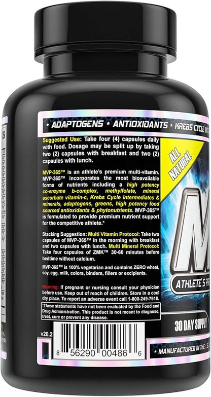 MST MVP-365 Multi Vitamin, Vitamin C, 1000iu Vitamin D3, L-5 L-5 Methyltetrahydrofolate, 120 V-Caps,