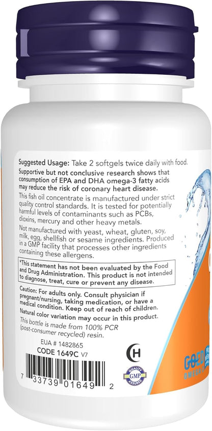 NOW Supplements, Omega-3 180 EPA / 120 DHA, 30 Softgels