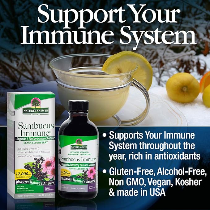 Nature's Answer Sambucus Extract Immune Support, 4-Fluid Ounces