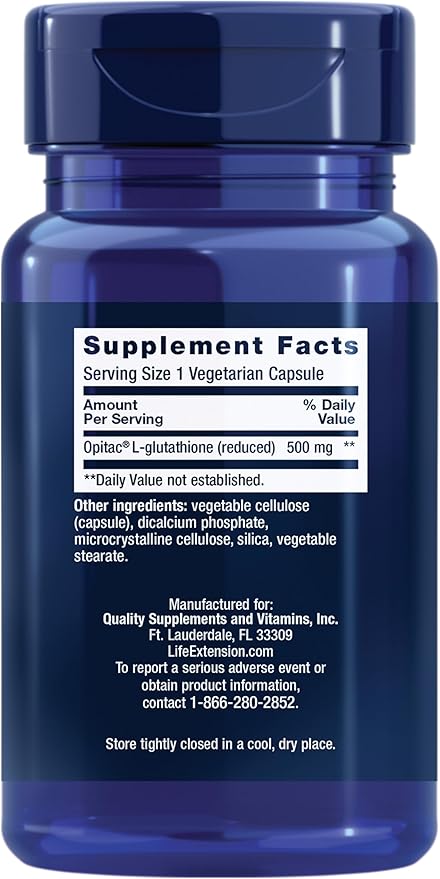 Life Extension Glutathione 500 mg – 60 Capsules