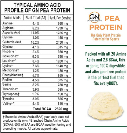 Raw Pea Protein Powder, Vegan Plant 1 Pound 1)