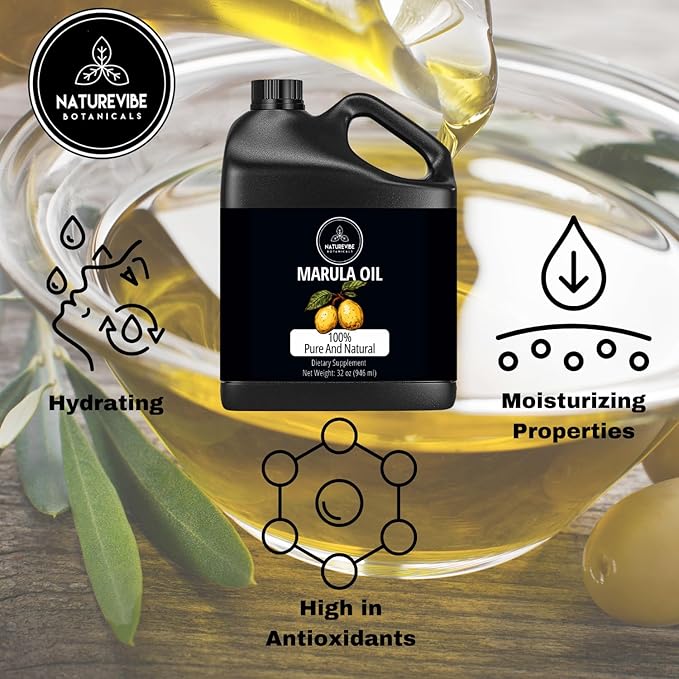 Naturevibe Botanicals Marula Oil 32 Ounces 100% Pure