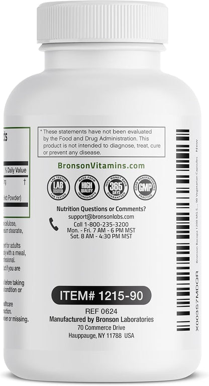 Bronson Bacopa (1200mg Equivalent from 8:1 90 Vegetarian