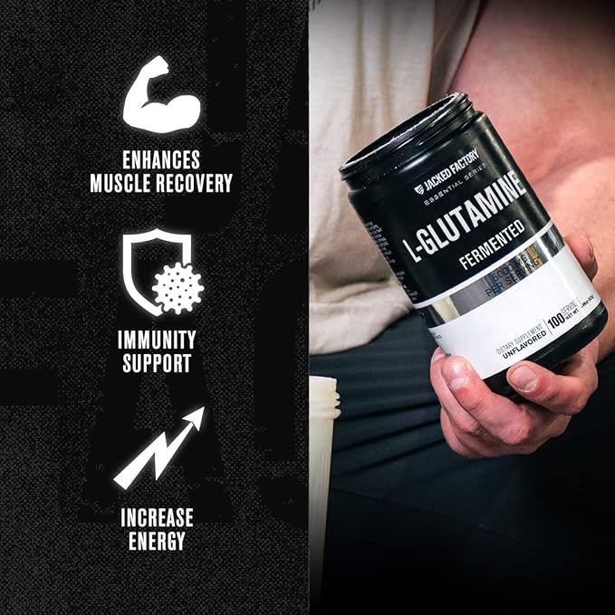 Jacked Factory L-Glutamine Powder 100 Servings