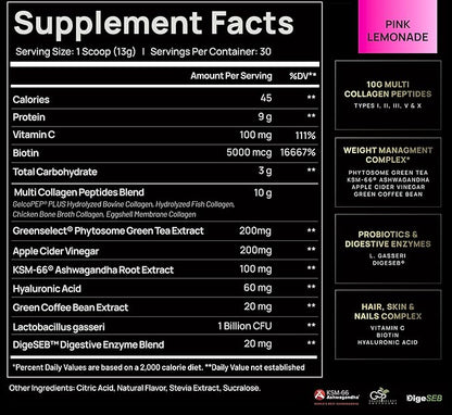 Super Collagen Burn Powder for Women KSM66, Apple