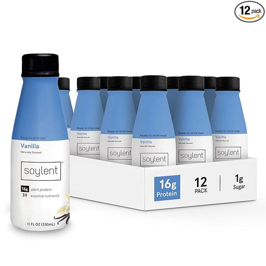 Soylent Vanilla Meal Replacement Shake, Contains 16g Complete 11oz, 12 12 Pack
