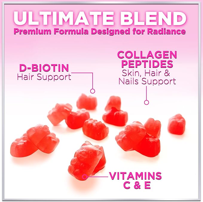 Collagen Peptides Gummies for Women & Men 60 Gummies