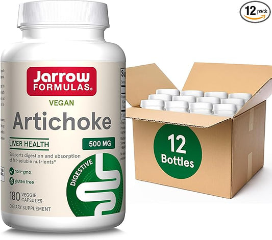 Jarrow Formulas Artichoke 500 mg, Dietary 180 Veggie 180 Day 12