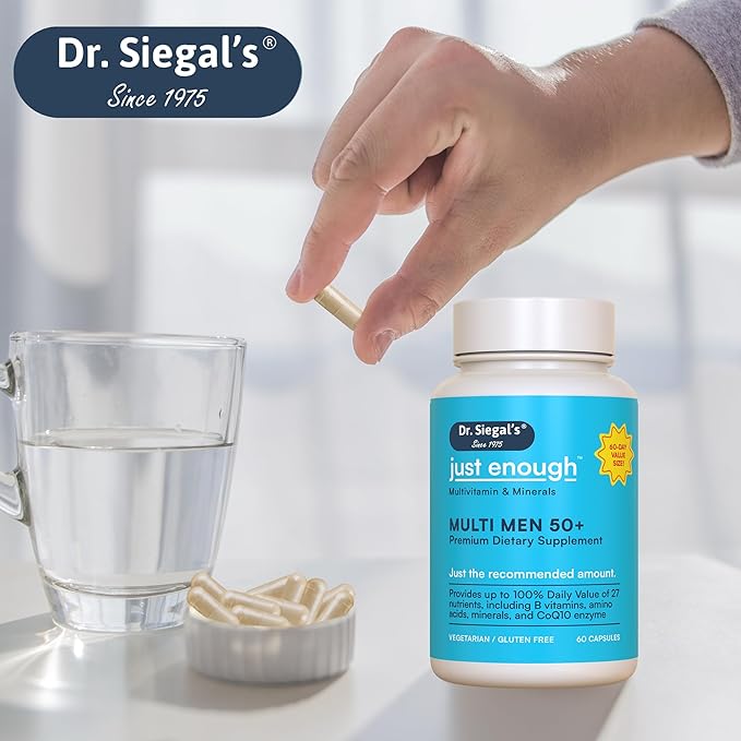 Dr. Siegal's Just Enough Multivitamin and 50+, 60 60 Capsules, 60 Servings, 50 Plus,
