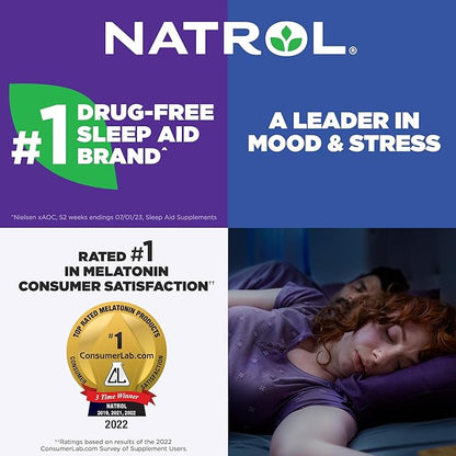 Natrol Melatonin 1mg, Strawberry-Flavored Dietary Supplement 200 Fast-Dissolve 200 Day