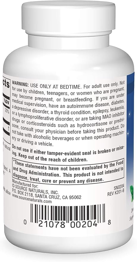 Source Naturals Melatonin, Sleep Supplement, 2.5 mg 240 Peppermint